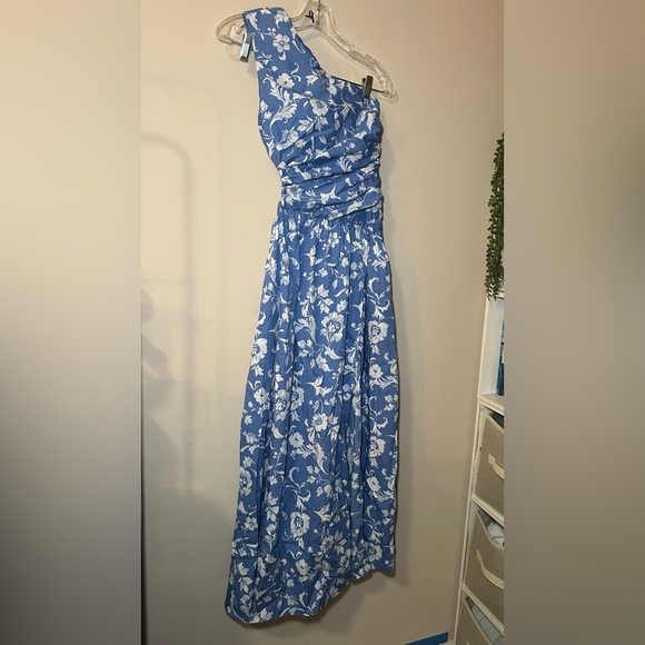 Abercrombie & Fitch One Shoulder Rusched Cutout Slit Leg Wedding Guest Dress XXS - Picture 6 of 12